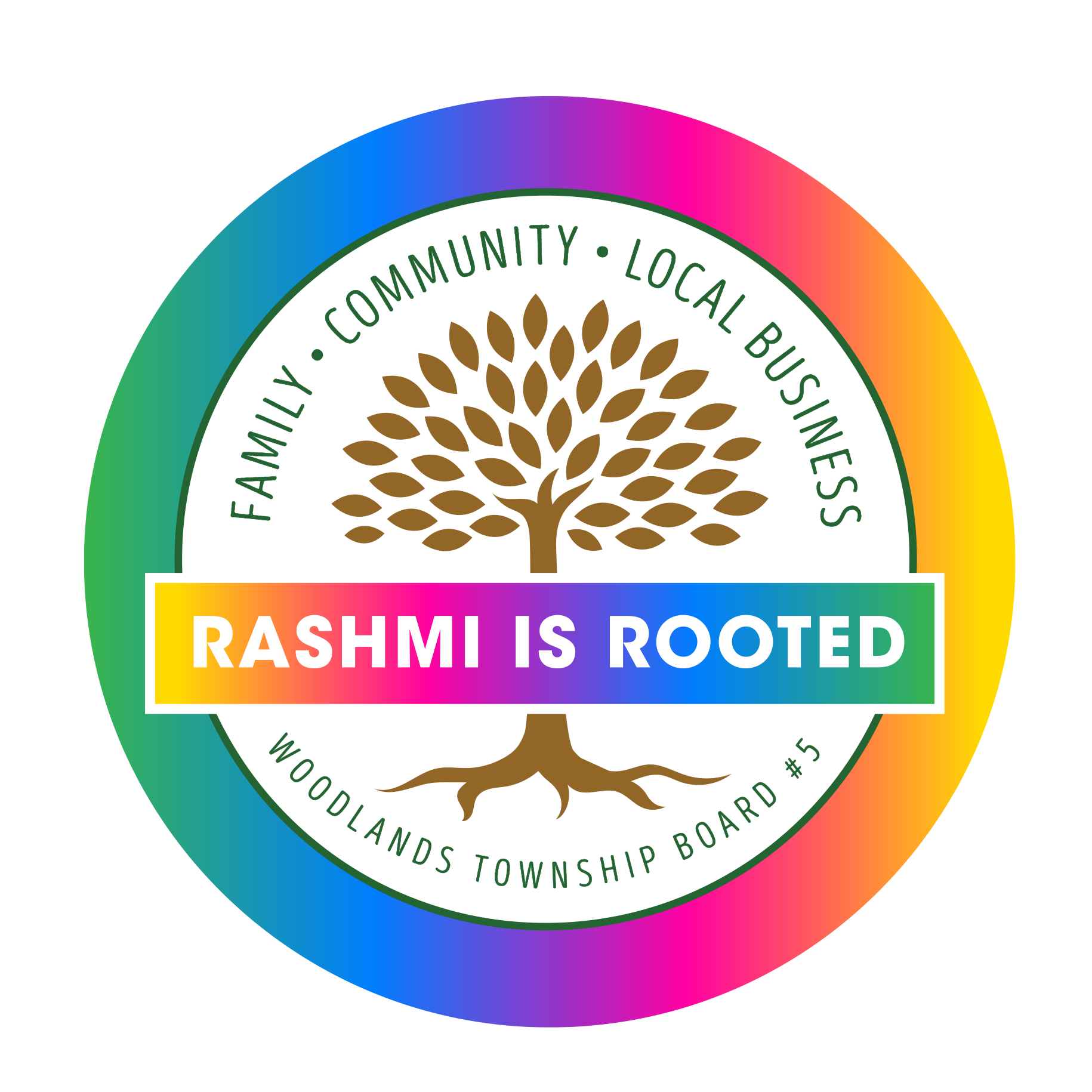 Rashmi is Rooted Pride Logo